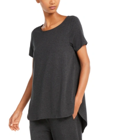 Shop Eileen Fisher High-low T-shirt, Regular & Petite In Charcoal