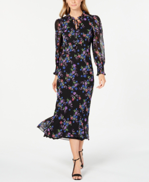 calvin klein floral maxi dress