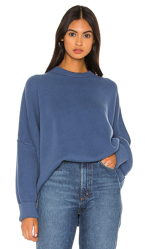 Free People Easy Street Tunic Sweater In Sky Modesens