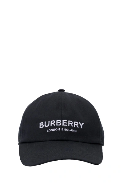 Shop Burberry Logoed Basbeal Cap In Nero