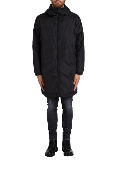 Shop Dsquared2 Oversize Padded Parka With Rear Logo Print In Nero