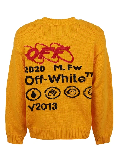 Shop Off-white Industrial Y013 Knit Crewneck In Yellow Bla