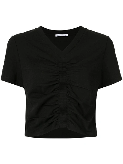 Shop Alexander Wang Ruched Effect T-shirt In Black 001