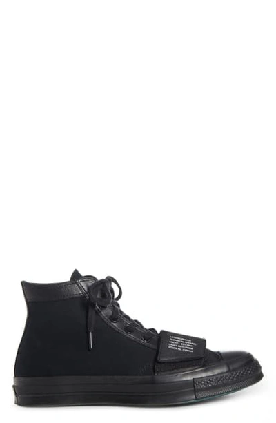 Converse + Neighborhood Chuck 70 Moto Rubber-trimmed Leather And Canvas  High-top Sneakers In Black | ModeSens