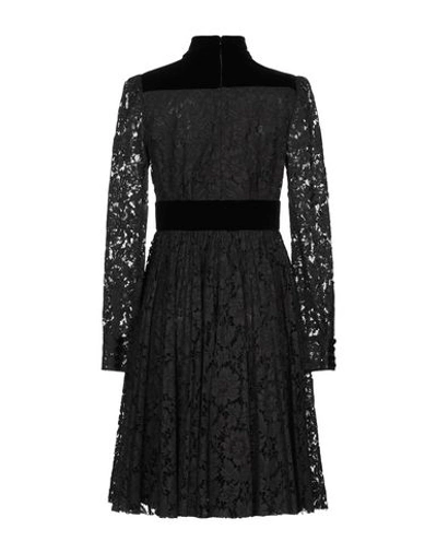 Shop Valentino Garavani Woman Midi Dress Black Size 2 Cotton, Viscose, Polyamide, Silk