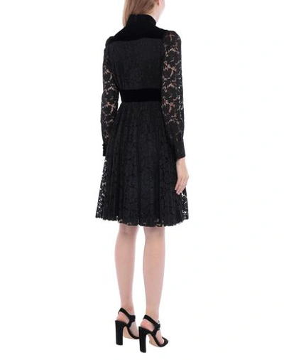 Shop Valentino Garavani Woman Midi Dress Black Size 2 Cotton, Viscose, Polyamide, Silk