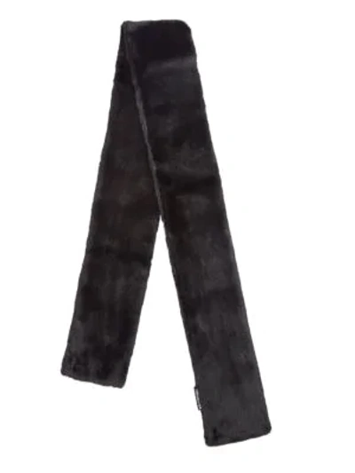 Shop Balenciaga Faux Fur Tubular Scarf In Black