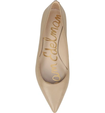 Shop Sam Edelman Sally Flat In Classic Nude Nappa Leather