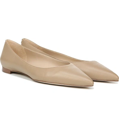 Shop Sam Edelman Sally Flat In Classic Nude Nappa Leather