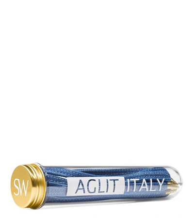Shop Stuart Weitzman The Sw X Aglit Italy Laces In Pre Wash Denim