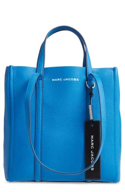 Shop Marc Jacobs The Tag 27 Leather Tote In Evening Blue