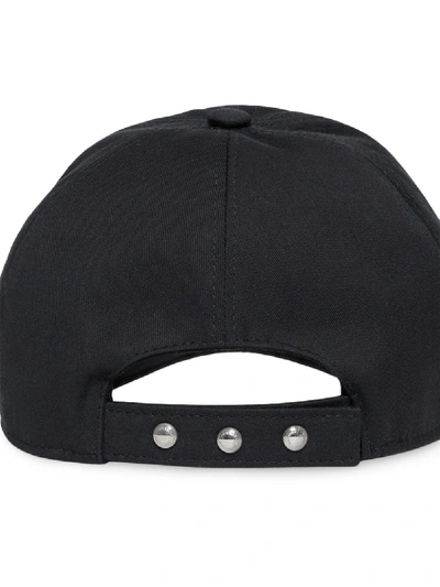 Shop Burberry Cotton Baseball Cap In Black