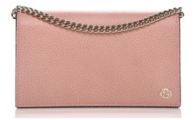 Pre-owned Gucci  Betty Chain Wallet Interlocking G Medium Light Pink