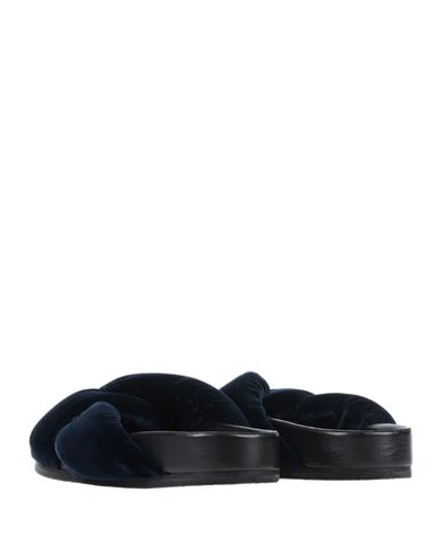 Shop Chloé Woman Sandals Midnight Blue Size 5 Textile Fibers