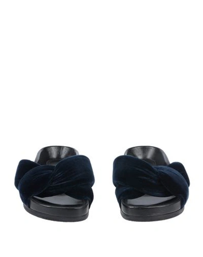 Shop Chloé Woman Sandals Midnight Blue Size 5 Textile Fibers
