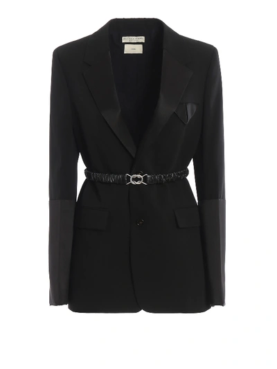 Shop Bottega Veneta Wool Gabardine Tuxedo Jacket In Black