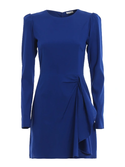Shop P.a.r.o.s.h Senverd Silk Mini Dress In Blue