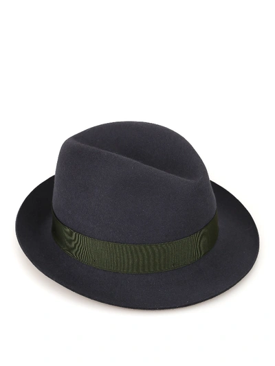 Shop Borsalino Trilby Blue Felt Hat