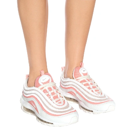 Shop Nike Air Max 97 Lx Leather Sneakers In Pink