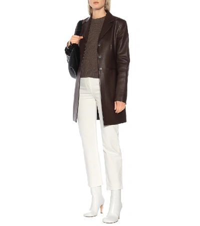 Shop The Row Nedifa Leather Coat In Brown