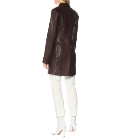 Shop The Row Nedifa Leather Coat In Brown