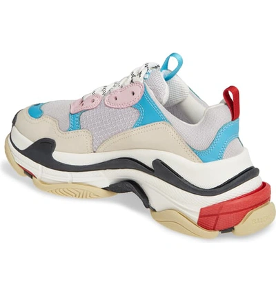 Shop Balenciaga Triple S Low Top Sneaker In Blue