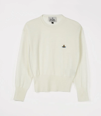 Shop Vivienne Westwood Classic Knit Sweater White