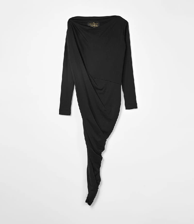 Shop Vivienne Westwood Long Sleeve Vian Dress Black