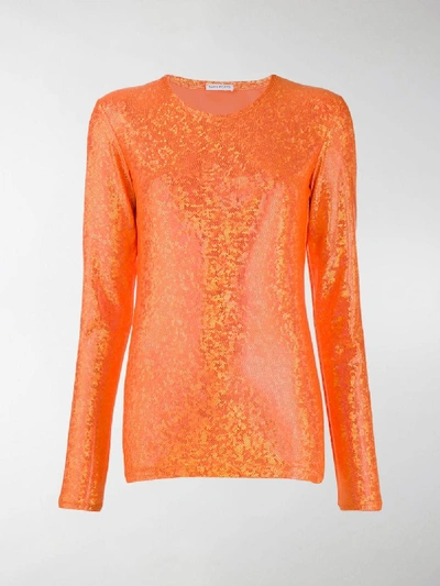 Shop Saks Potts Shimmer Top In Orange