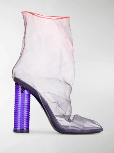 Shop Nicholas Kirkwood D'arcy Plexi Ankle Boots In Pink