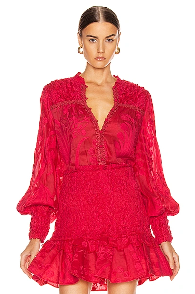 Shop Alexis Jacki Top In Red Azalea