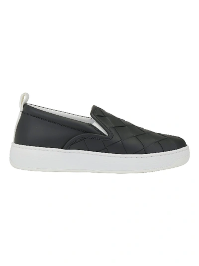 Shop Bottega Veneta Slip On Sneakers In Ardoise