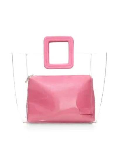 Shop Staud Shirley Pvc & Leather Tote In Pink
