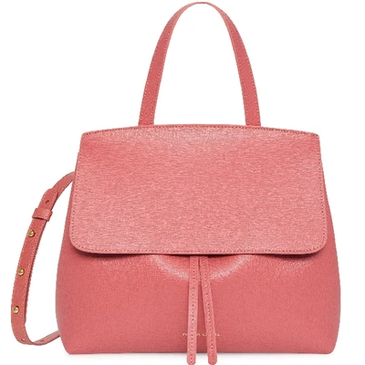 Shop Mansur Gavriel Saffiano Mini Lady Bag In Blush