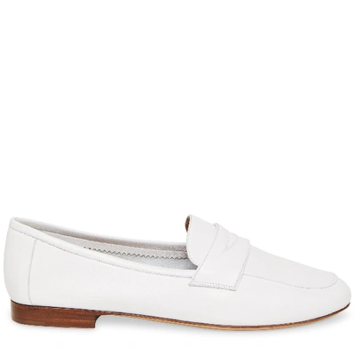 Shop Mansur Gavriel Lamb Classic Loafer In White