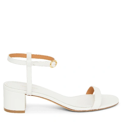 Shop Mansur Gavriel Lamb Ankle Strap Sandal In White