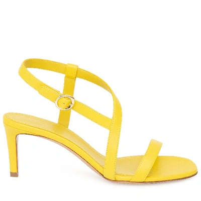 Shop Mansur Gavriel Lamb Fino Crossover Sandal In Sun