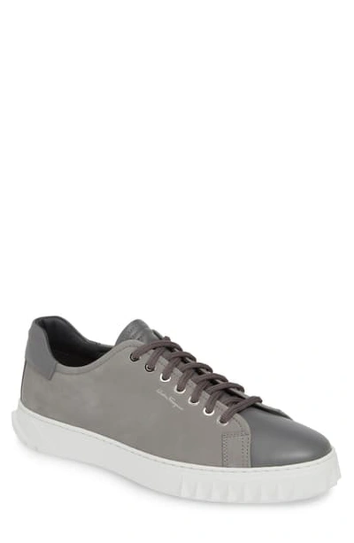 Shop Ferragamo Cube Sneaker In Grey
