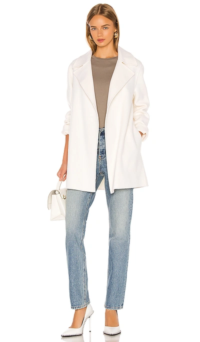 Shop Theory Overlay Coat In Ivory