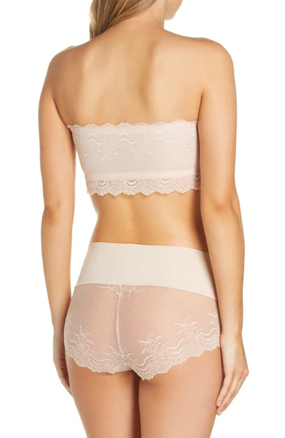 Shop Spanx Undie-tectable Lace Hipster Panties In Creme Blush