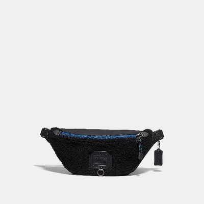 Shop Coach Rivington Belt Bag In Black/black Copper