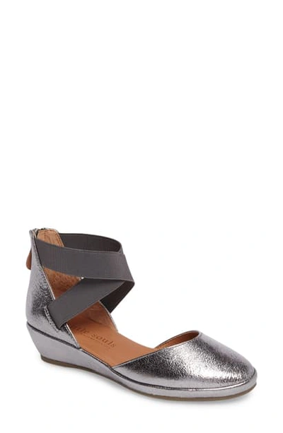 Shop Gentle Souls By Kenneth Cole 'noa' Elastic Strap D'orsay Sandal In Anthracite Leather