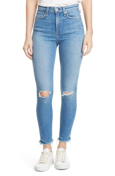 Shop Rag & Bone Nina Ripped Fray Hem Ankle Skinny Jeans In Colville H