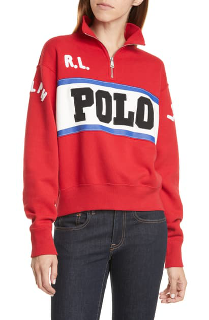 ralph lauren half zip hoodie