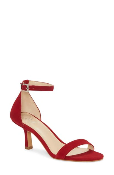 Shop Vince Camuto Rondera Sandal In Lady Red Suede