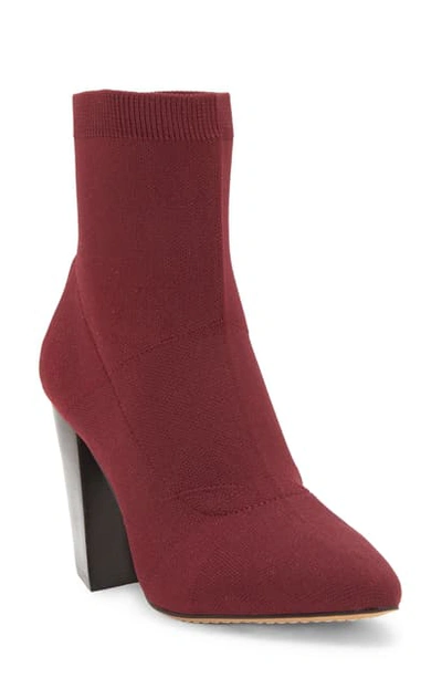 Shop Vince Camuto Setillen Bootie In Mahogany Red Fabric