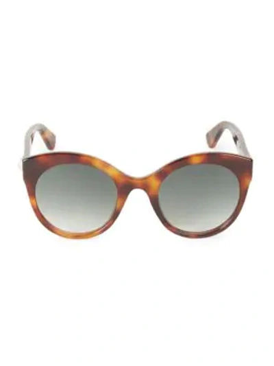 Shop Gucci 52mm Cat Eye Sunglasses In Brown