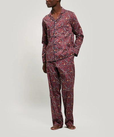 Shop Liberty London Imran Tana Lawn' Cotton Long Pyjama Set In Red