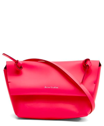 Shop Acne Studios Mini Fluo Cross-body Bag In Fluo Pink