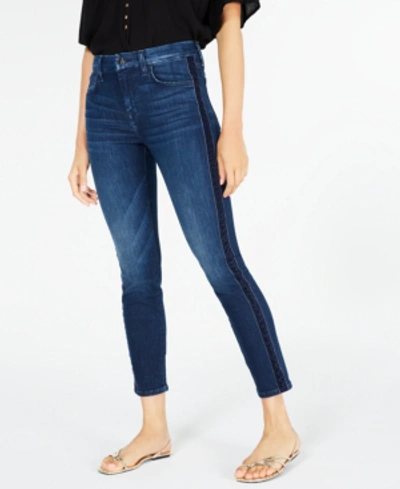 Shop Jen7 By 7 For All Mankind Tuxedo Ankle Skinny Jeans In Heritage Medium Blue